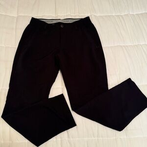 Under Armour Golf Pants Mens 34x30 Black Match Play Moisture Wick Performance